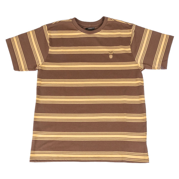 303 Boards - 303 X Brixton 303 Oval Stripe Shirt (Dark Earth/Straw)